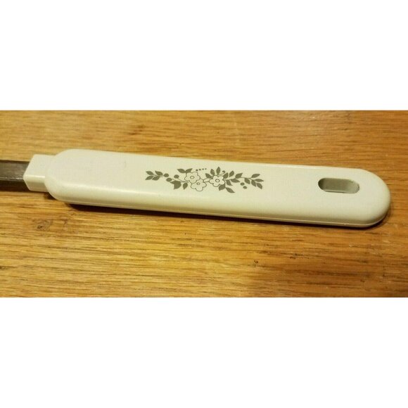 VINTAGE Robinson Knife Steel Stainless Meat Fork 2 Wide Prong 11 1/4" Tan Handle - Picture 2 of 6